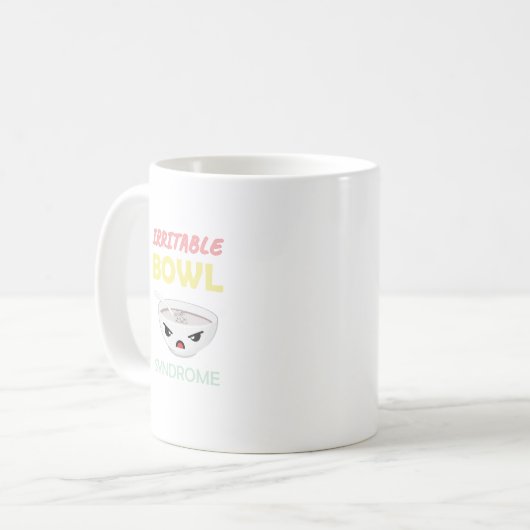 IBS Irritable Bowl Syndrom Kaffeetasse (Vorderseite Links)