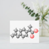Ibuprofen Molekularestruktur Postkarte (Stehend Vorderseite)