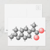 Ibuprofen Molekularestruktur Postkarte (Vorne/Hinten)