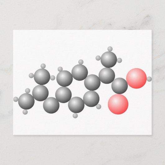 Ibuprofen Molekularestruktur Postkarte (Vorderseite)