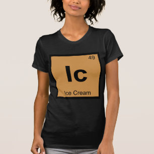 Ic - Eiscreme-Chemie Periodensystem-Symbol T-Shirt