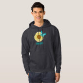 IC-Schmetterling auf Sonnenblume Hoodie (Vorne ganz)