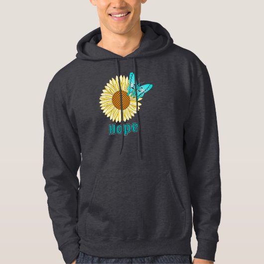IC-Schmetterling auf Sonnenblume Hoodie (Vorderseite)