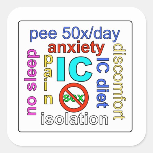 IC-Wörterbücher Quadratischer Aufkleber (Vorderseite)