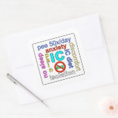 IC-Wörterbücher Quadratischer Aufkleber (Umschlag)