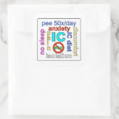 IC-Wörterbücher Quadratischer Aufkleber (Tasche)