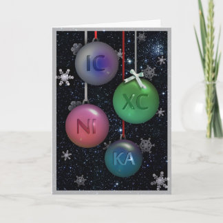 IC XC NI KA Weihnachtskarte Feiertagskarte