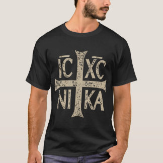IC XC NIKA Cross Christogram Orthodox Christlich T-Shirt