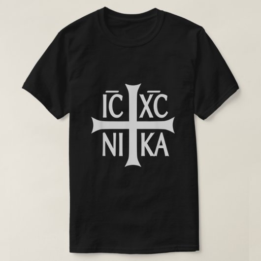 IC XC NIKA Cross Eastern Christlich Greece Tee Shi (Design vorne)