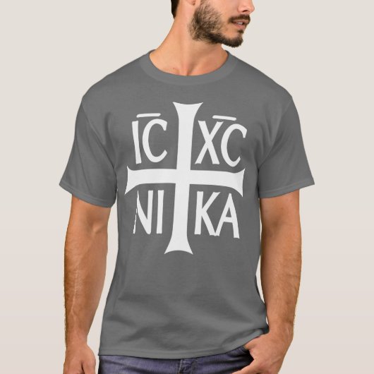 IC XC NIKA Cross Eastern Christlich Griechisch T-Shirt (Vorderseite)