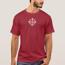 IC XC NIKA Kreuz Marone T-Shirt
