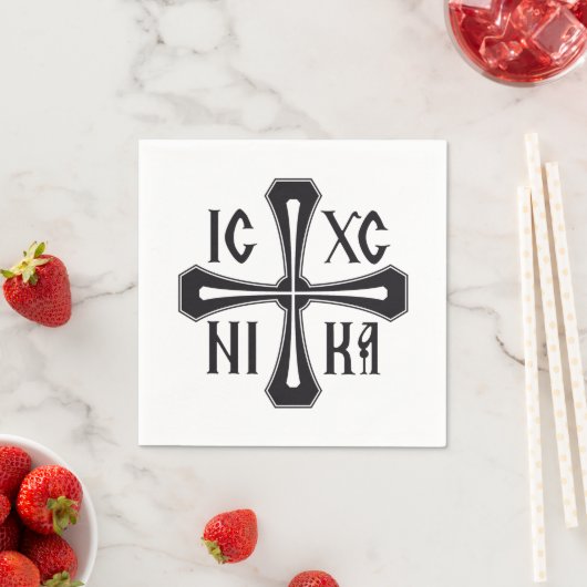 IC XC NIKA Kreuz Serviette (Beispiel)