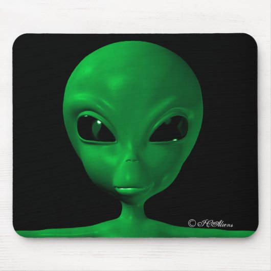 ICAliens niedliches alien 14 Mousepad (Vorne)