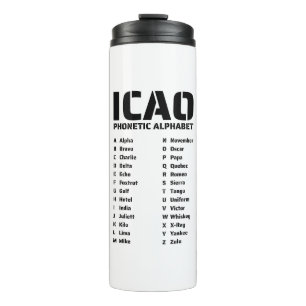 ICAO-Alphabet-Code Thermosbecher
