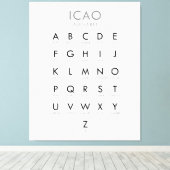 ICAO-Phonetic Alphabet Chart Leinwanddruck (Insitu (Holzboden))