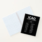 ICAO Phonetic Alphabet Notebook – Black Edition Notizblock (Innenseite)