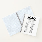 ICAO Phonetic Alphabet Pilot - Graph Notebook Notizblock (Innenseite)