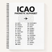 ICAO Phonetic Alphabet Pilot - Graph Notebook Notizblock (Vorderseite)