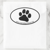 ICARE Dog Rescue Dog Paw Print Ovaler Aufkleber (Tasche)