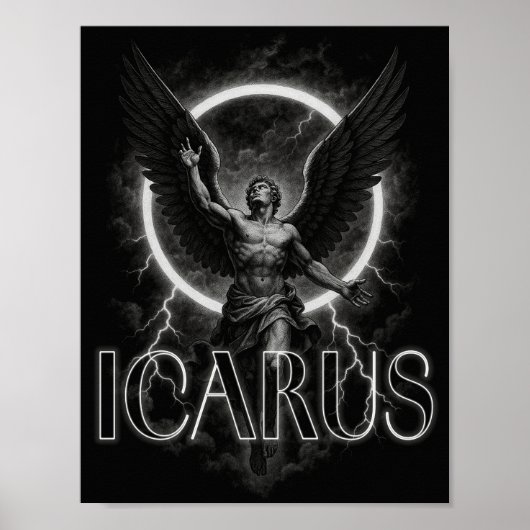 ICARUS-Ästhetik-Designerposter Poster (Vorne)