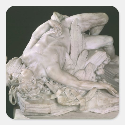 Icarus Falling, 1743 Quadratischer Aufkleber (Vorderseite)