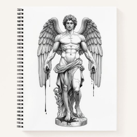 Icarus Minimalist Line Art Notebook - Greek Mythol Notizblock (Vorderseite)
