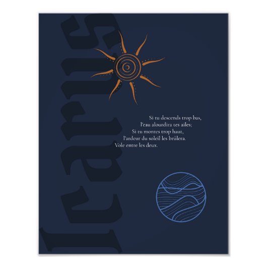 Icarus-Plakat Fotodruck (Vorne)