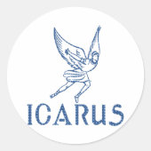 Icarus Runder Aufkleber (Vorderseite)