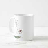 Icarus trifft auf eine Windturbine Kaffeetasse (Vorderseite Links)