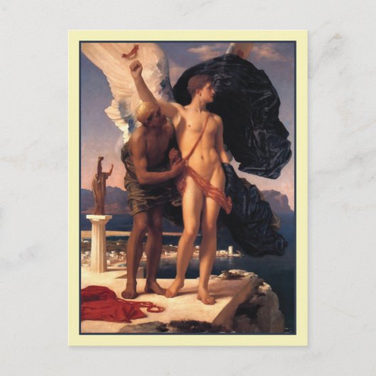 Icarus und Daedalus von Frederick Leighton Postkarte (Vorderseite)