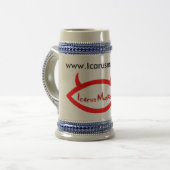 Icarusmuskie Stein Bierglas (Vorderseite Links)