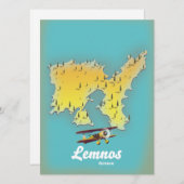 Icasia Griechenland Reiseplakat. (Vorne/Hinten)