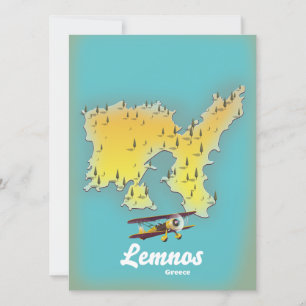 Icasia Griechenland Reiseplakat.