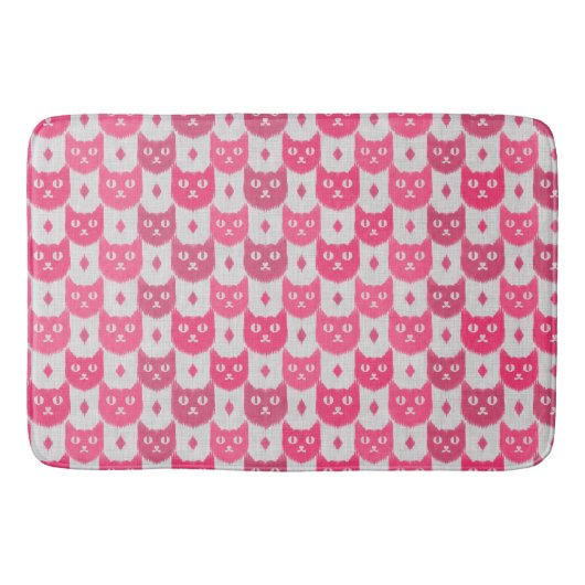 Icat ikat pink pattern badematte (Vorderseite)