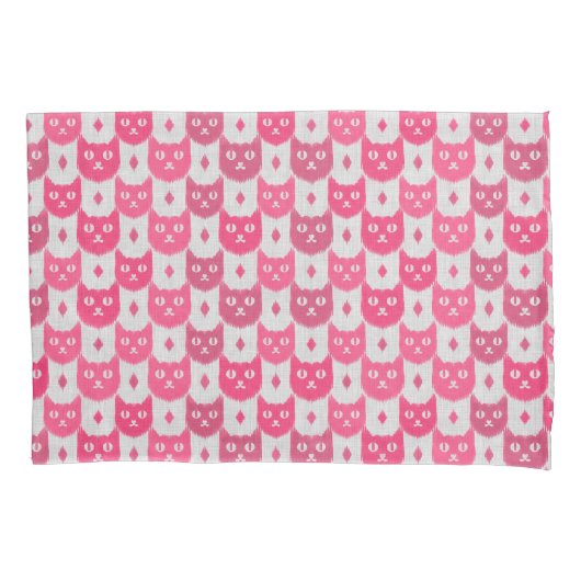 Icat ikat pink pattern kissenbezug (Vorderseite)