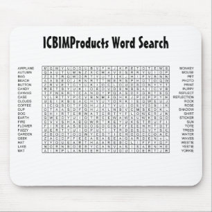 ICBIMProdukte - Suche nach Wörtern Mousepad