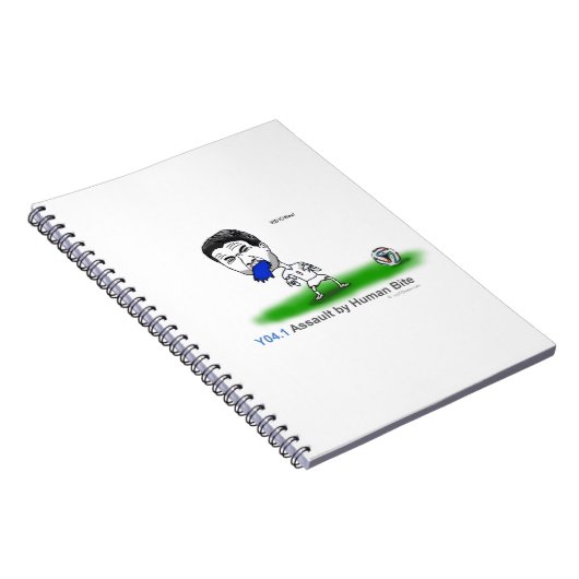 ICD-10: Angriff Y04.1 durch menschlichen Biss Notizblock (Rechte Seite)