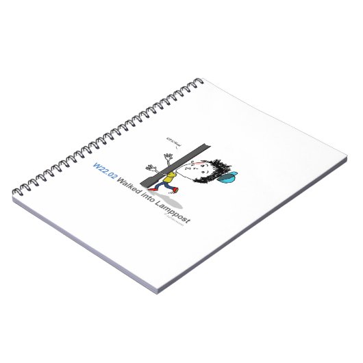 ICD-10: W22.02 ging in Laternenpfahl Notizblock (Linke Seite)