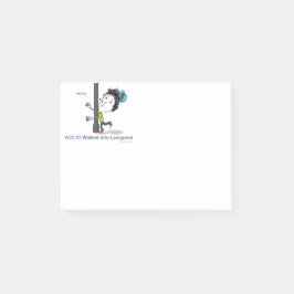 ICD-10: W22.02 ging in Laternenpfahl Post-it Klebezettel