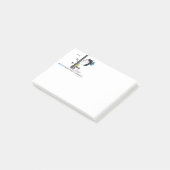 ICD-10: W22.02 ging in Laternenpfahl Post-it Klebezettel (angewinkelt)