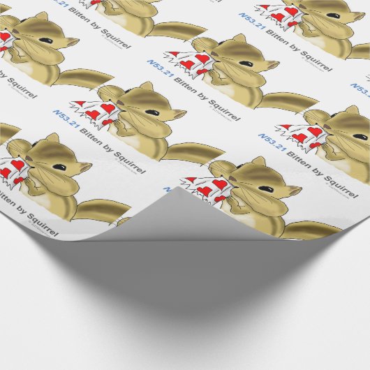 ICD-10: W53.21 gebissen durch Eichhörnchen Geschenkpapier (Ecke)