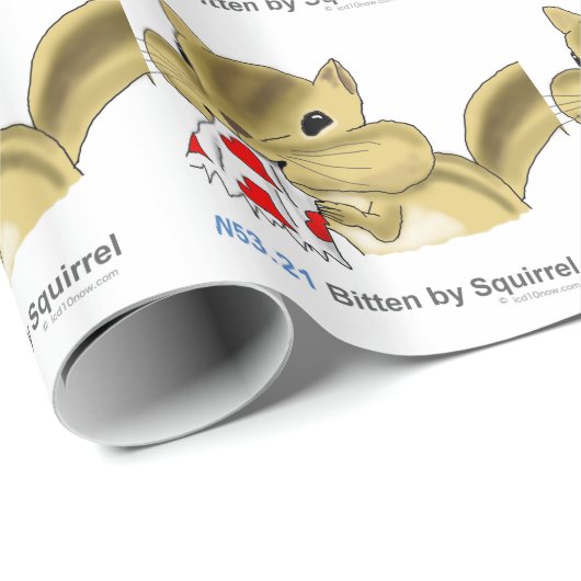 ICD-10: W53.21 gebissen durch Eichhörnchen Geschenkpapier (Rolleneckpunkt)