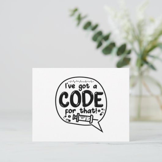 ICD-Code für Ärzte Ich habe dafür einen Code Got Postkarte (Stehend Vorderseite)