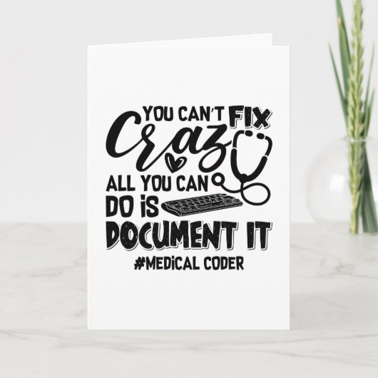 ICD Coding Medical Coder Sie können nicht reparier Karte (Vorderseite)