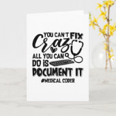 ICD Coding Medical Coder Sie können nicht reparier Karte (Gelbe Blume)