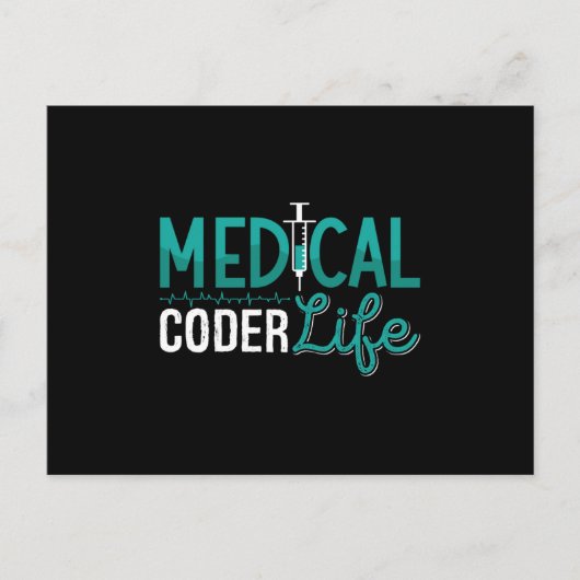 ICD Coding Programmer für medizinisches Coder Life Postkarte (Vorderseite)