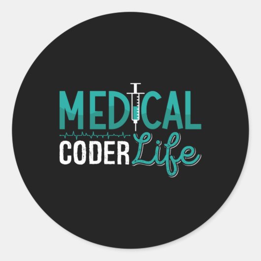 ICD Coding Programmer für medizinisches Coder Life Runder Aufkleber (Vorderseite)