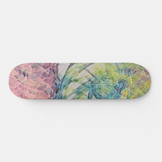 Ice Abstract Art Colorful Skateboard Deck (Horizontal)