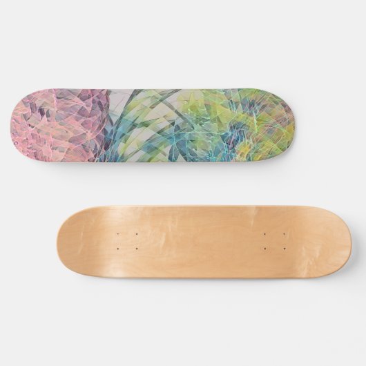 Ice Abstract Art Colorful Skateboard Deck (Horizontal)