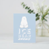 Ice Bear Knows Postkarte (Stehend Vorderseite)